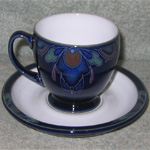 Denby Cup and saucer Baroque style